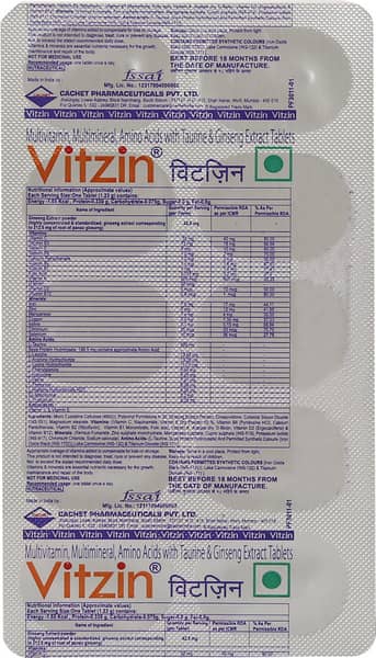 Vitzin Strip Of 10 Tablets
