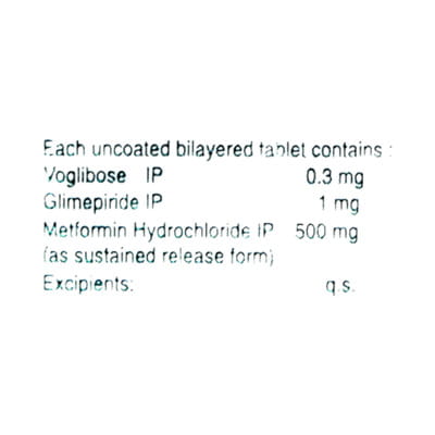Trivoglicad 1mg Strip Of 10 Tablets