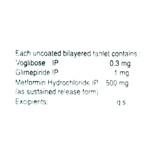 Trivoglicad 1mg Strip Of 10 Tablets