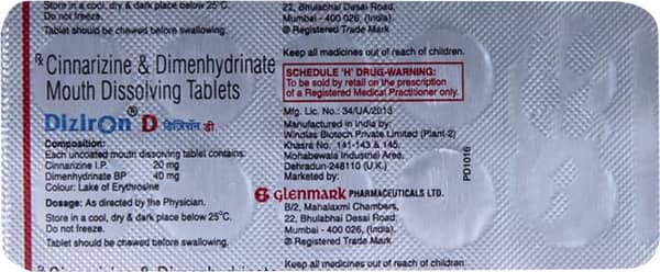 Diziron D Strip Of 10 Tablets