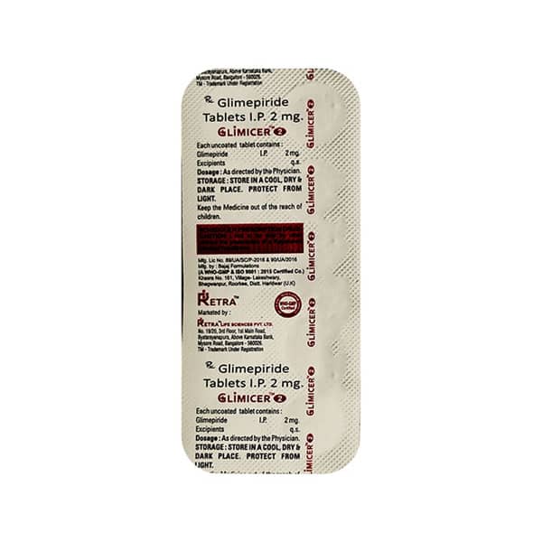 Glimicer 2mg Strip Of 10 Tablets