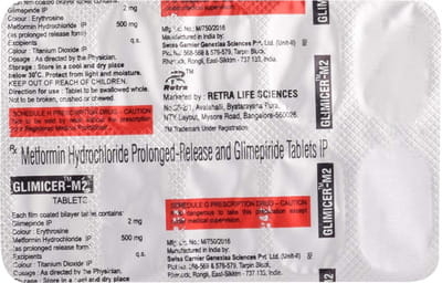 Glimicer M 2mg Strip Of 10 Tablets