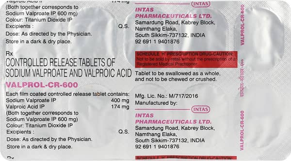 Valprol Cr 600mg Strip Of 10 Tablets