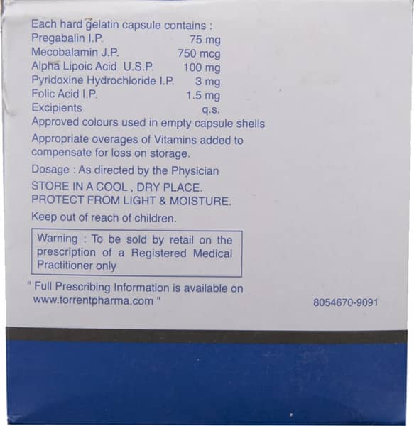 Pregalin Forte 75mg Strip Of 10 Capsules