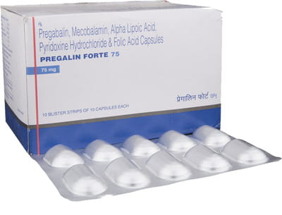 Pregalin Forte 75mg Strip Of 10 Capsules