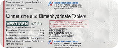 Vertigen Strip Of 10 Tablets