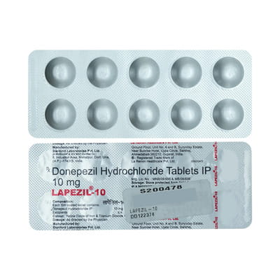 Lapezil 10mg Strip Of 10 Tablets