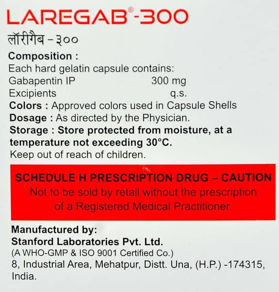 Laregab 300mg Strip Of 10 Capsules