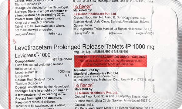 Levigress 1000mg Strip Of 10 Tablets