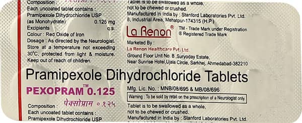 Pexopram 0.125mg Strip Of 10 Tablets