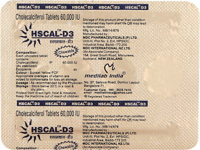 Hs Cal D3 60k Strip Of 4 Tablets