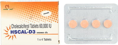 Hs Cal D3 60k Strip Of 4 Tablets