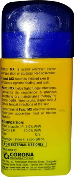 Funzi Mx 1% Bottle Of 75gm Dusting Powder