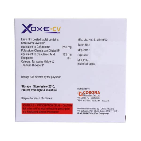 Xoxe Cv 250Mg Strip Of 6 Tablets