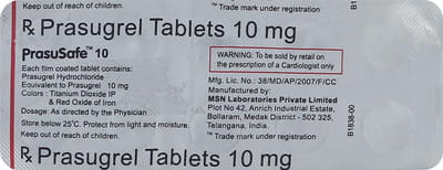 Prasusafe 10mg Strip Of 10 Tablets