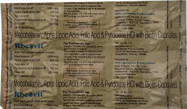 Rheovit Strip Of 10 Capsules