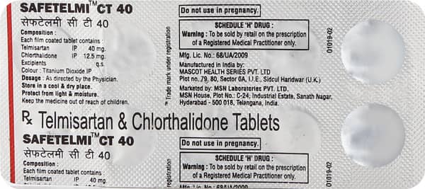 Safetelmi Ct 40Mg Strip Of 10 Tablets