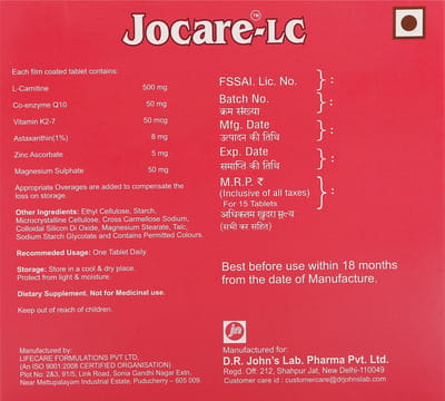 Jocare Lc Strip Of 15 Tablets