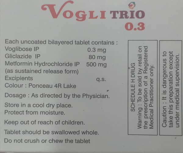 Vogli Trio 0.3mg Strip Of 10 Tablets