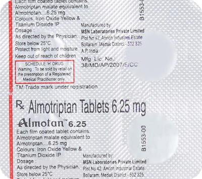 Almotan 6.25mg Strip Of 4 Tablets