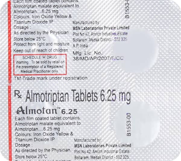 Almotan 6.25mg Strip Of 4 Tablets