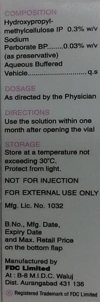 Moisol Z Bottle Of 5ml Eye Drops