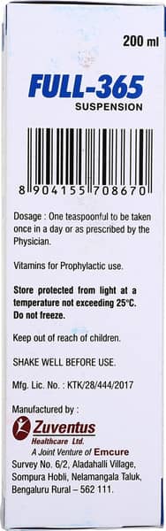 Full 365 Bottle Of 200ml Suspension