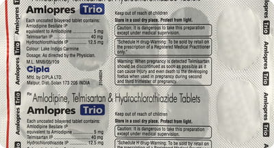 Amlopres Trio Strip Of 10 Tablets