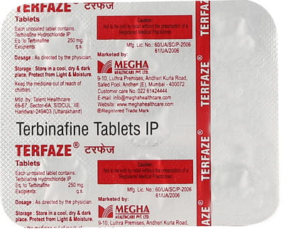 Terfaze 250mg Strip Of 7 Tablets