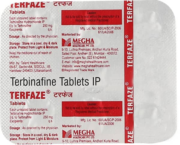 Terfaze 250mg Strip Of 7 Tablets