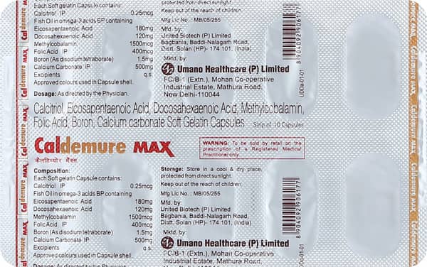 Caldemure Max Strip Of 10 Capsules
