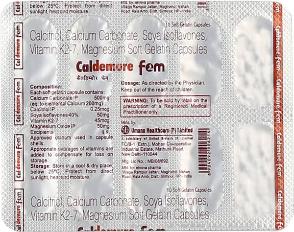 Caldemure Fem Strip Of 10 Capsules