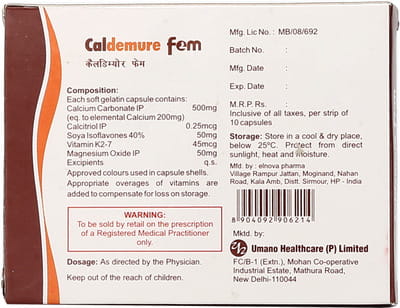 Caldemure Fem Strip Of 10 Capsules
