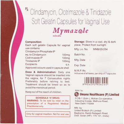Mymazole Strip Of 7 Vaginal Capsules