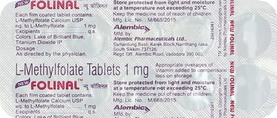 New Folinal 1mg Strip Of 10 Tablets