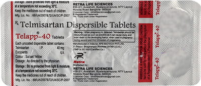Telapp 40mg Strip Of 10 Tablets