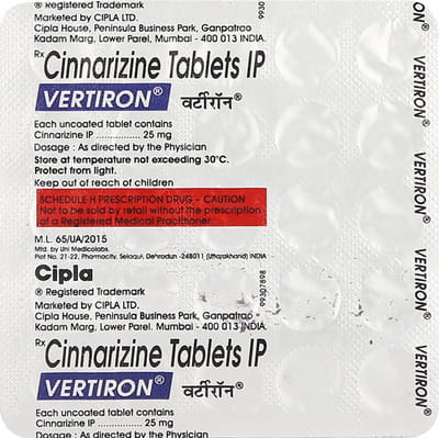 Vertiron 25mg Strip Of 25 Tablets