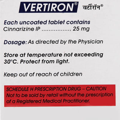 Vertiron 25mg Strip Of 25 Tablets