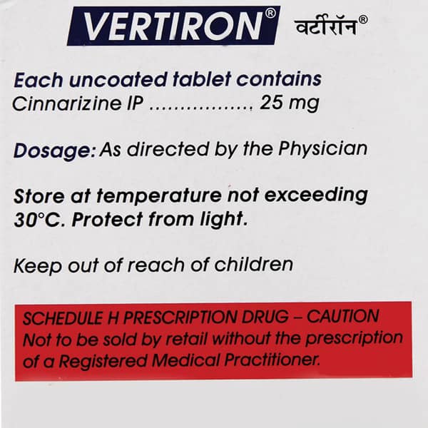 Vertiron 25mg Strip Of 25 Tablets