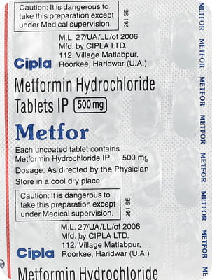 Metfor 500mg Strip Of 20 Tablets