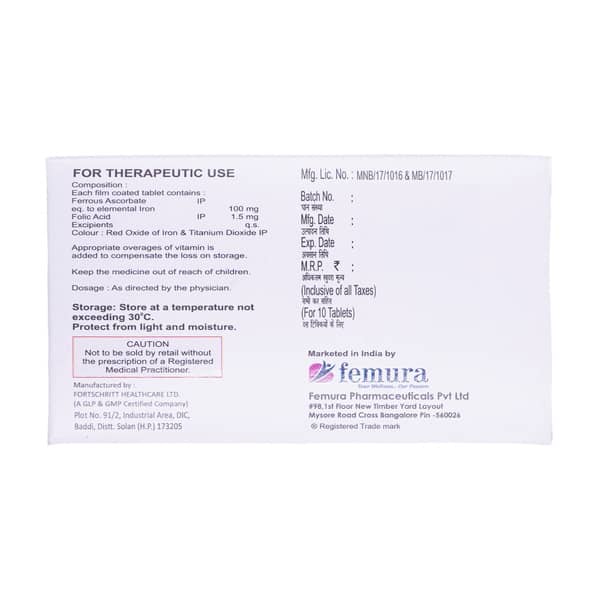 Hemoferol Xt Strip Of 10 Tablets