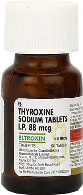 Eltroxin 88mcg Bottle Of 60 Tablets