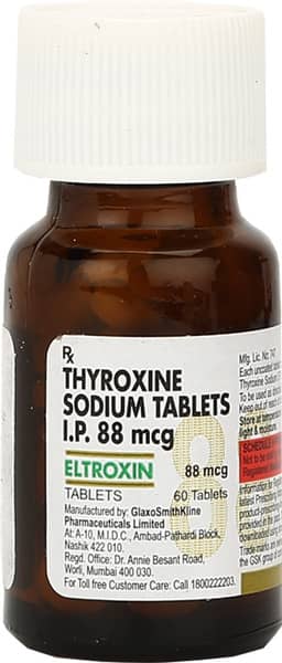 Eltroxin 88mcg Bottle Of 60 Tablets
