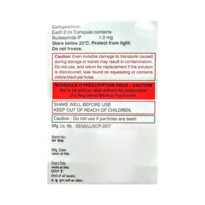 Budate Forte 1mg 2ml Packet Of 7 Transpules