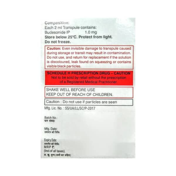 Budate Forte 1mg 2ml Packet Of 7 Transpules