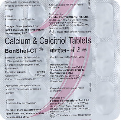 Bonshel Ct 500mg Strip Of 15 Tablets