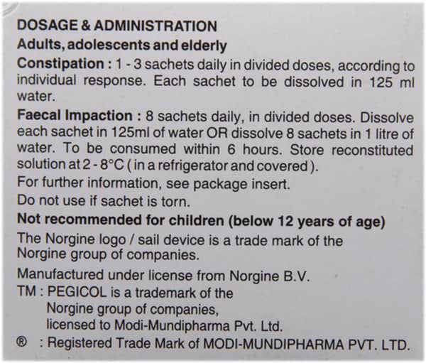 Pegicol Sachet Of 13.81gm Oral Powder