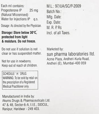Aqsusten 25mg Ampoule Of 1ml Injection