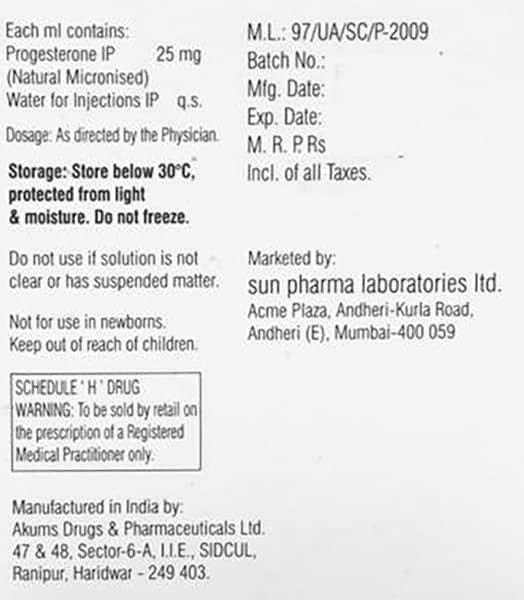 Aqsusten 25Mg Ampoule Of 1Ml Injection