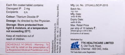 Dienofem 2mg Strip Of 10 Tablets